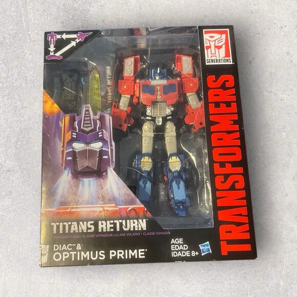 Transformers Titans Return Voyager Class Autobot Diac & Optimus Prime New
